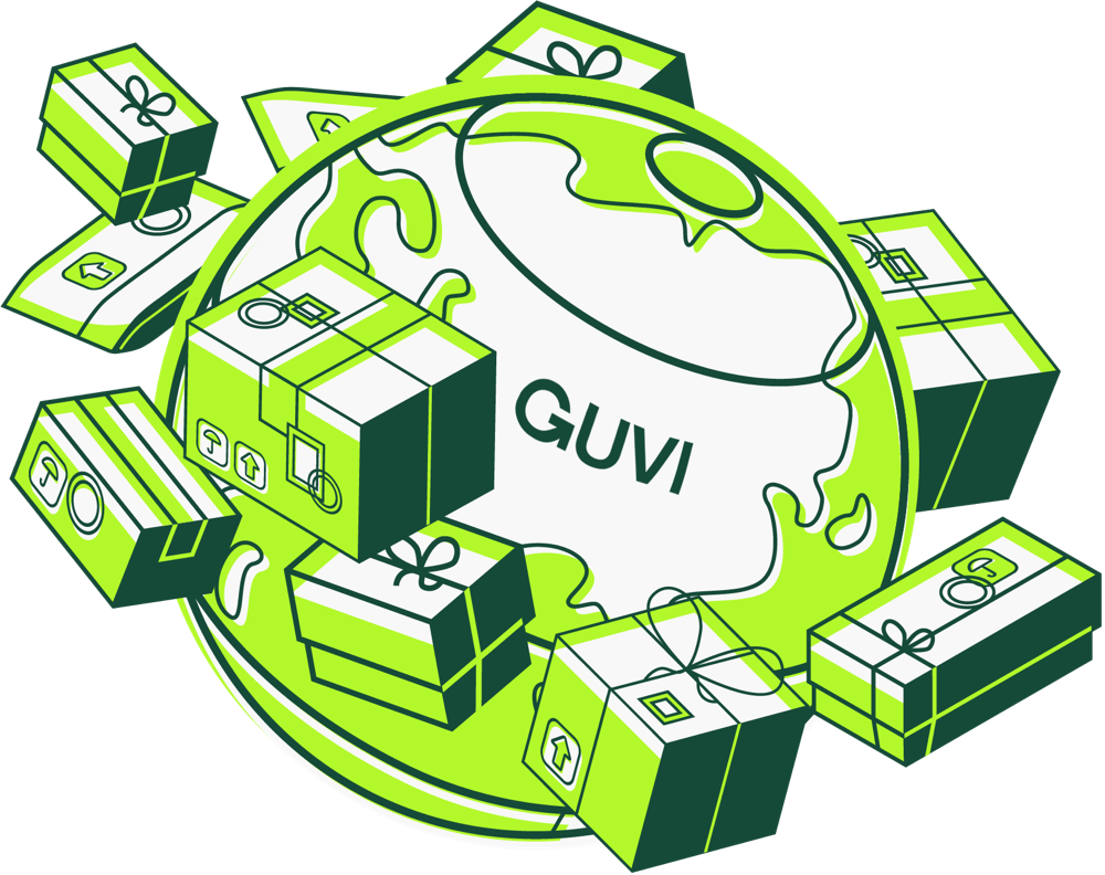 Globe wrapped by Guvi cargo boxes